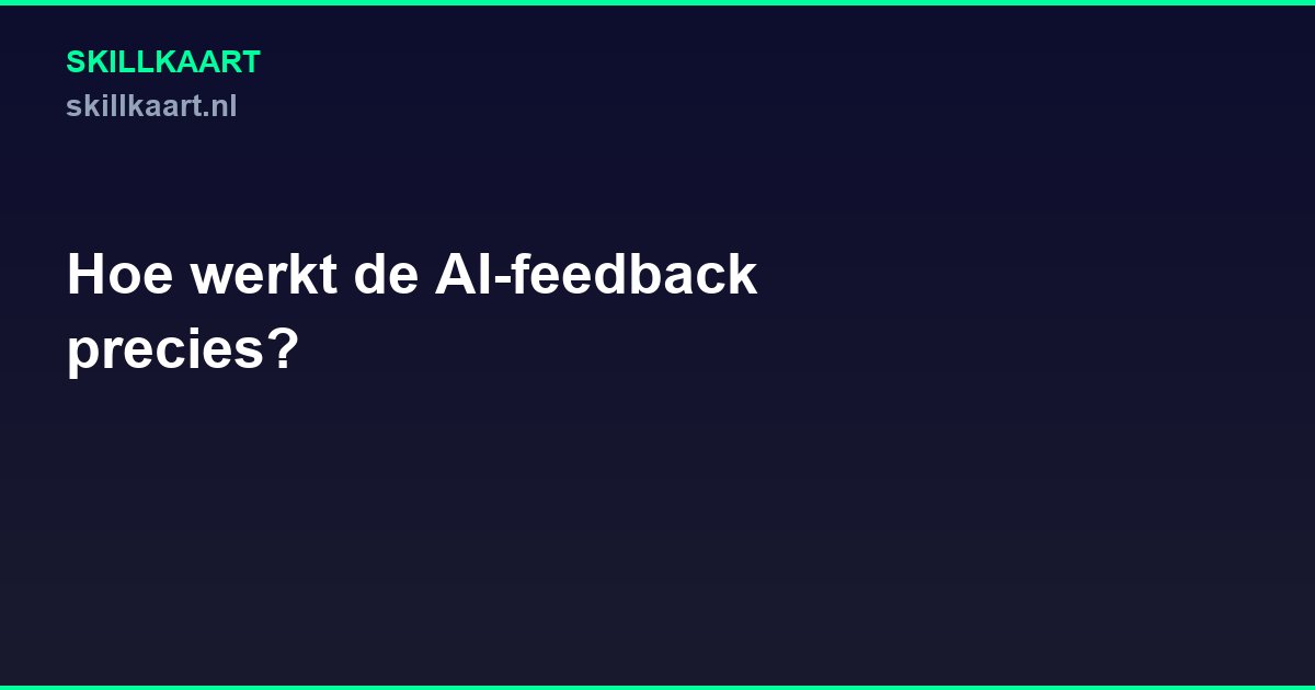 Hoe werkt de AI-feedback precies?