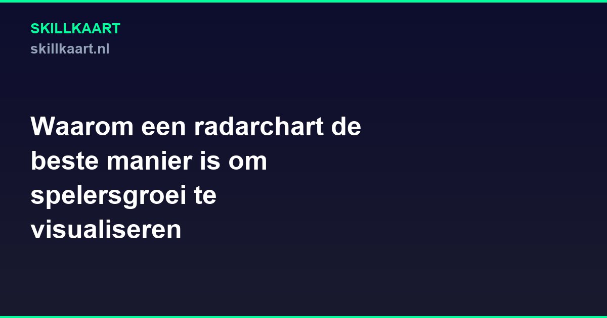 Waarom een radarchart de beste manier is om spelersgroei te visualiseren